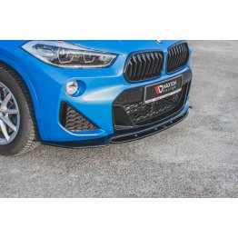 Накладка сплиттер на передний бампер на BMW X2 F39 M-Pack